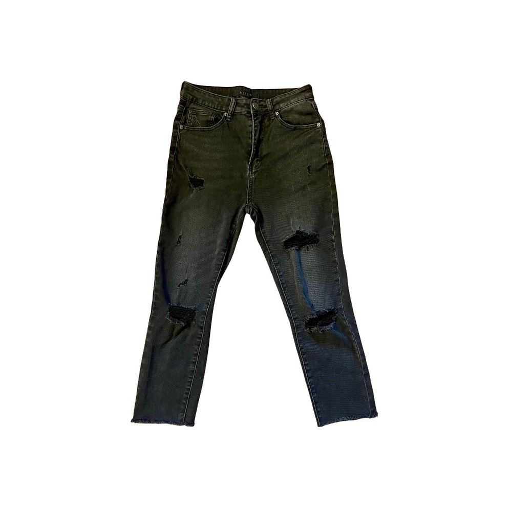 Risen High Rise Relaxed Fit Distressed Jeans-Waist 27-Size 5